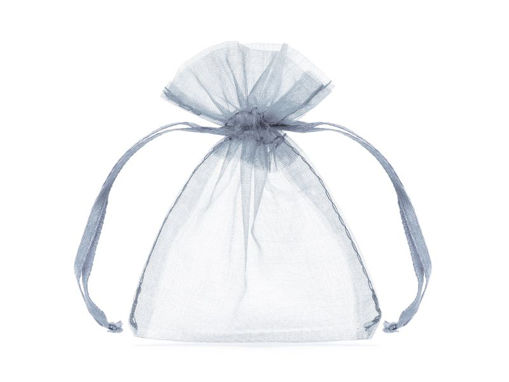 Picture of ORGANZA POUCHES SILVER 10CM
